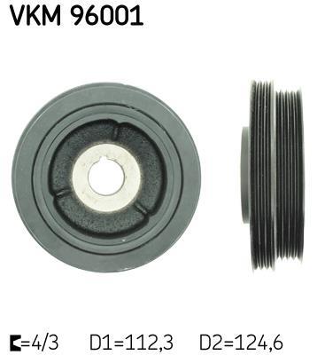 Poulie damper (Poulie de vilebrequin) SKF VKM 96001